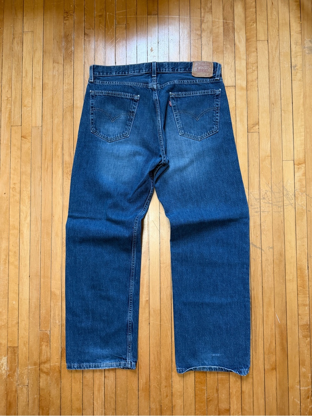 Vintage Y2K Levi's 529 Low Rise Straight Wide Leg Denim Jeans Sz. 36x32 USA